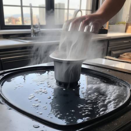 热水洗洁精浸泡去污