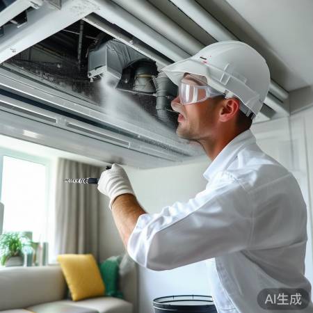 “空调管道清洁防白烟”