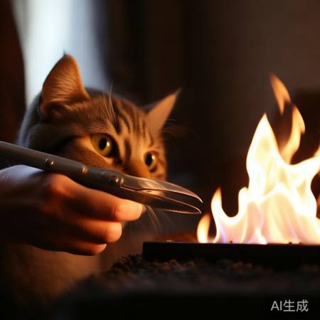 轻柔调整火焰，如梳猫毛