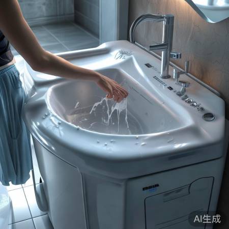 智能卫浴三合一：厕所洗衣机洗手盆一体设计全新体验