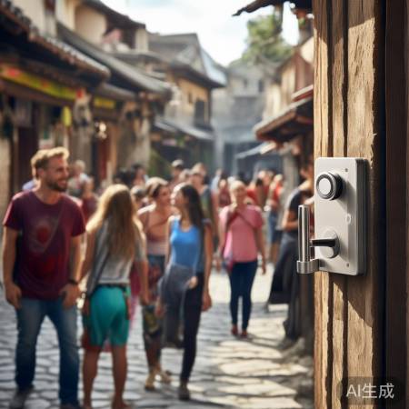 古街智能门锁：一指解锁，传承时光之韵！